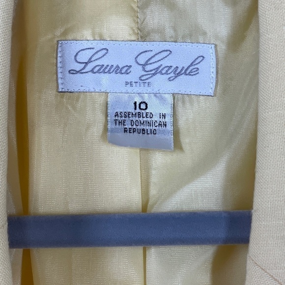 Laura Gayle Yellow Petite Blazer Double Button Suit Jacket - Picture 2 of 5
